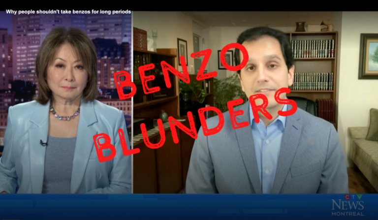 Benzo Blunders: CTV News Montreal “Why people shouldn’t take benzos for long periods”