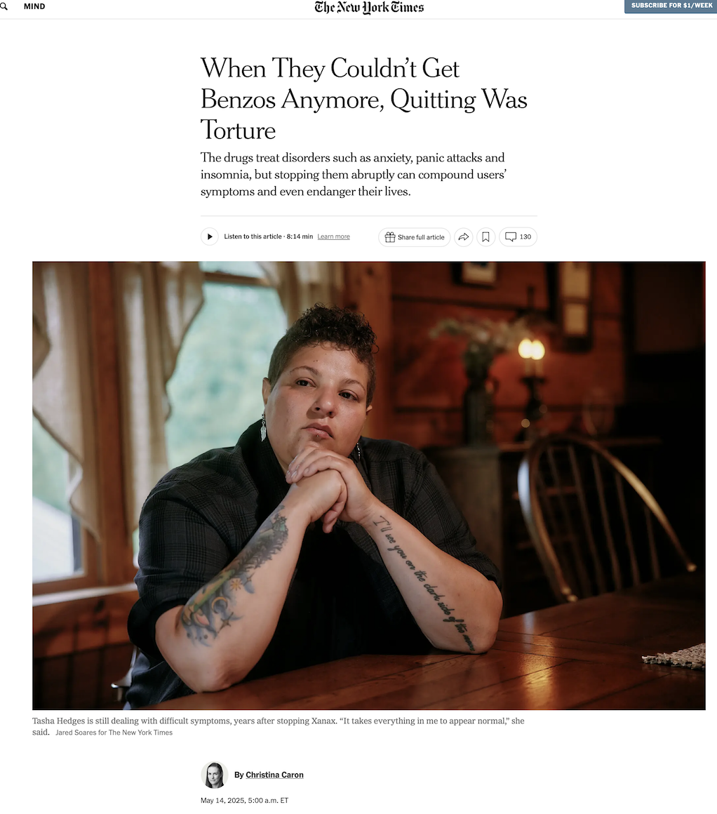 BIC on “When They Couldn’t Get Benzos Anymore, Quitting Was Torture ...